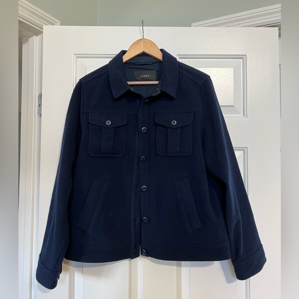 J Crew stretch wool shirt jacket - Like New!